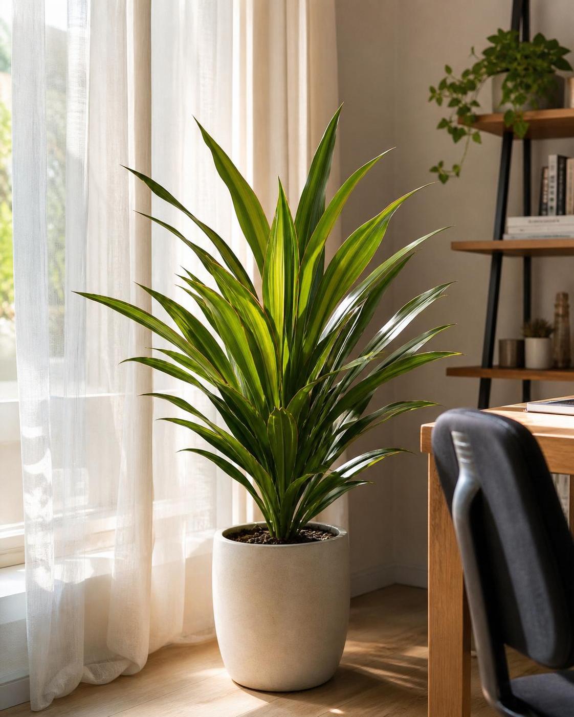Dracena uz svijetli prozor